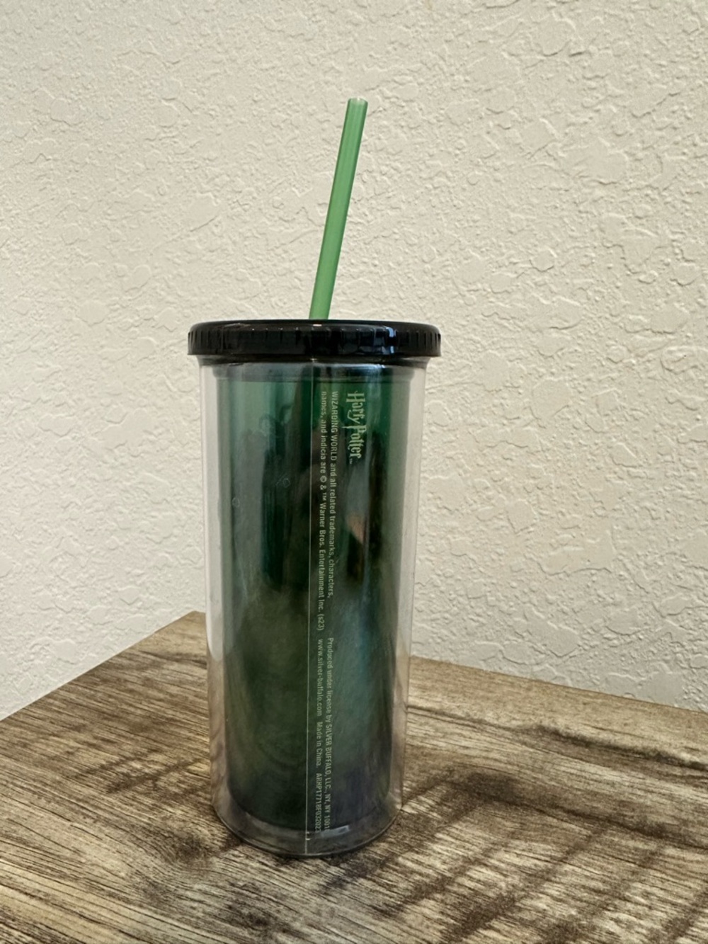 Harry Potter Slytherin Floral 20oz Tumbler with Straw - Picture 2 of 4